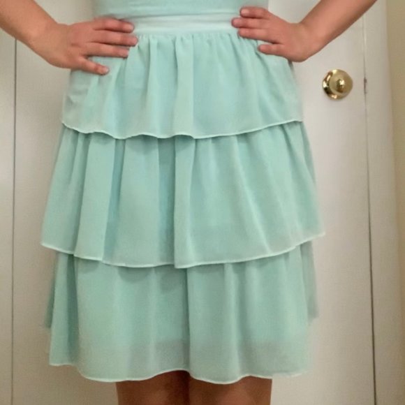 RW&Co Mint Green Strapless Dress - Picture 4 of 5
